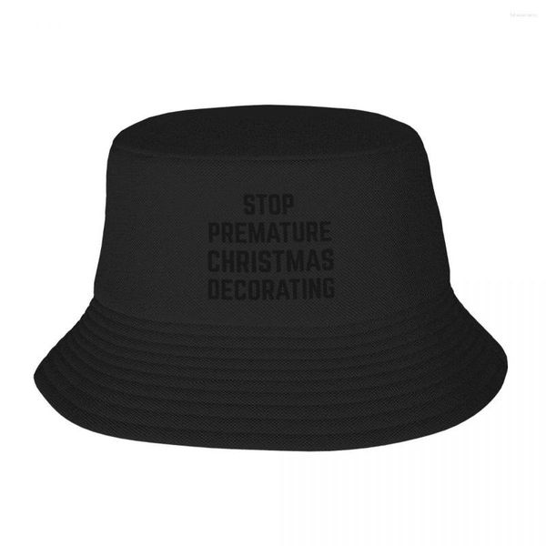 Berretti Stop Premature Christmas Decoring Anti Xmas Bucket Hat Wild Ball In Fashion Beach Elegant Women's Hats Men's