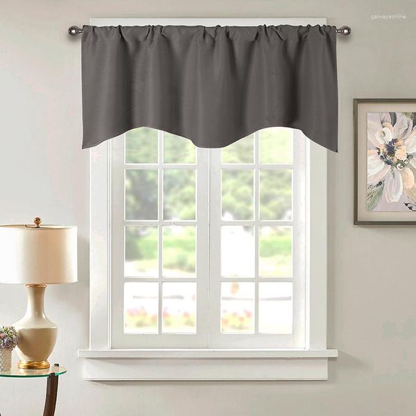 Cortina de boa qualidade espessa blackout cortinas curtas haste bolso meia janela cortina para quarto/cozinha/café/banheiro persianas economia de energia