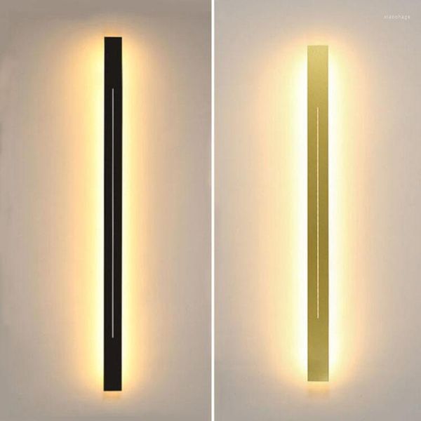 Candeeiro de parede Long Strip Montado na Superfície Minimalista Corredor Varanda Quarto Sala de Jantar Luz de fundo LED Espelho Farol