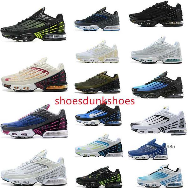 2024 Plus TNS 3 Laufschuhe Tuned Tn Männer Frauen Olive Orange Laser Blue Aqua Volt Triple White Grey Light Bone Yellow Be True Herrentrainer Outdoor-Sport-Sneaker