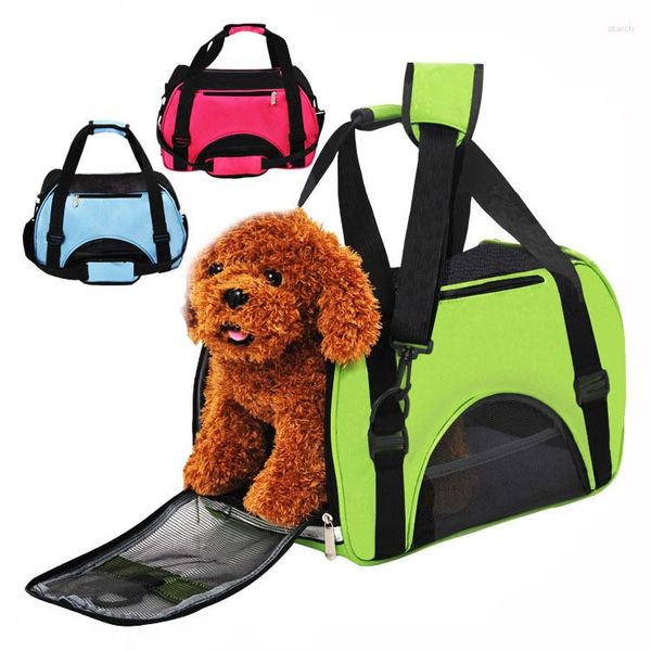 Hunde-Autositzbezüge, tragbare Katzentrage, atmungsaktives Polyester 600D, bunte Einzelschulter-Handtasche, einfach zu tragende Haustiertasche, 3 Größen, Slings, Geschenke