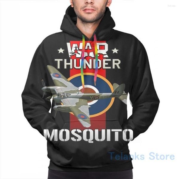 Herren-Kapuzenpullover, Herren-Sweatshirt für Damen, lustiger War Thunder Mosquito-Aufdruck, lässiger Kapuzenpullover, Streetwear