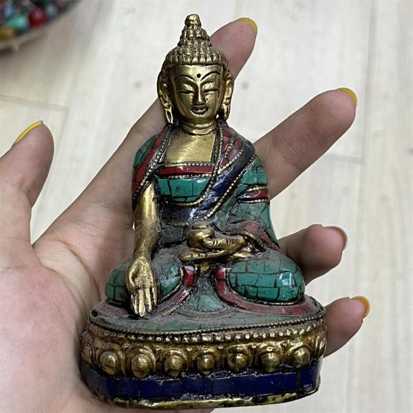 Bolsas para Jóias Artesanato Home Consagração Enfeites de Bronze Estátua de Buda Acabamento Fino Clássico Tradicional Estilo Nacional
