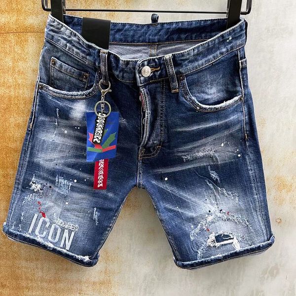 Короткие джинсы Мужчина Uomo коленное джинсы повседневные мужчины дизайнерские джинсовые брюки