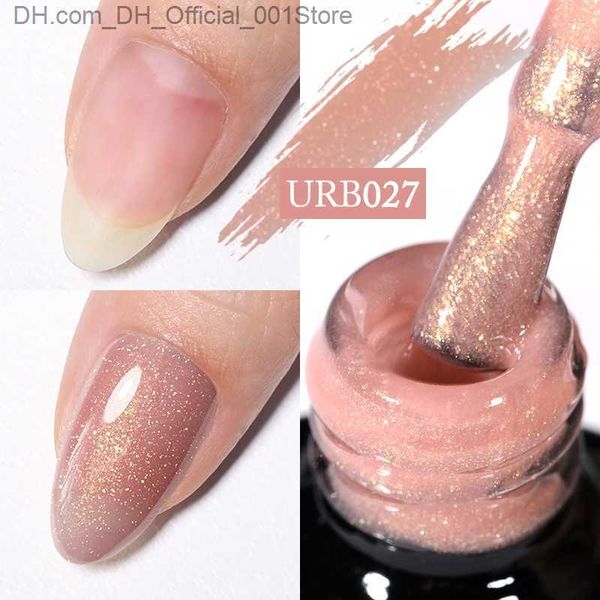 Esmalte UR SUGAR 7ml gel à base de borracha glitter prata glitter lantejoulas imersão UV LED esmalte Z230802