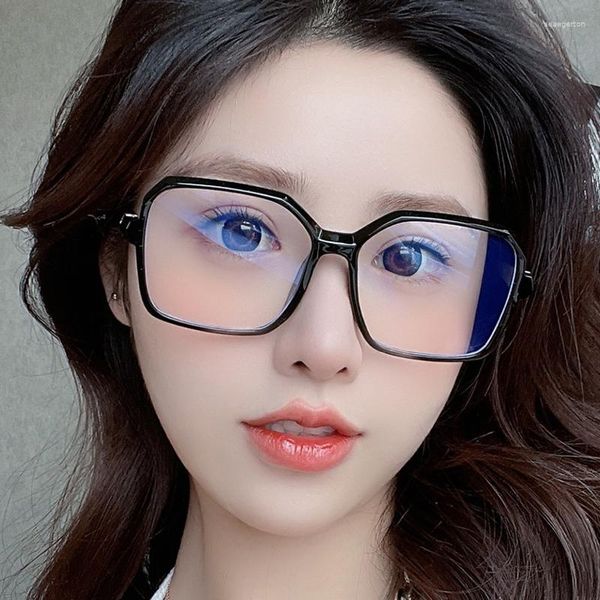 Óculos de Sol Moda Óculos Quadrado Anti Raio Azul Para Mulheres Tendência Literatura Resistir à Luz Óculos para Estudantes e Jovens