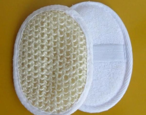 Scrubbers 100 PCStowel-cabaça esponja Luva de banho Pincéis sisal natural massagem corporal para banho sauna hammam spa