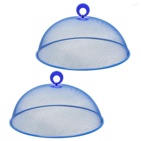 Conjuntos de Louça 2 Pçs Peneira Mesh Dome Capa Protetora Mesa de Jantar Tenda Tenda Ao Ar Livre Para Ao Ar Livre Cobre Pó de Piquenique