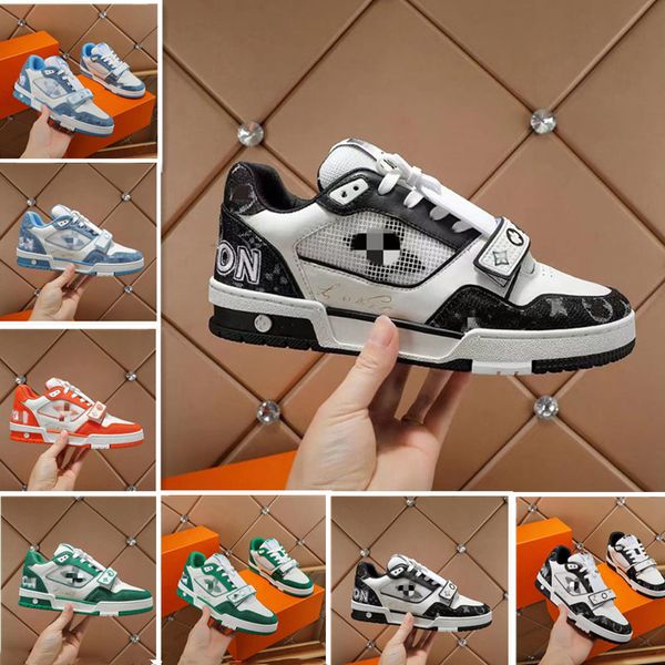 con box designer di lusso uomini casual scarpe sneaker sneaker sneaker da corsa esterna da stampa di alta qualità addestratore in tessuto in tessuto in tessuto stenim 4 colori