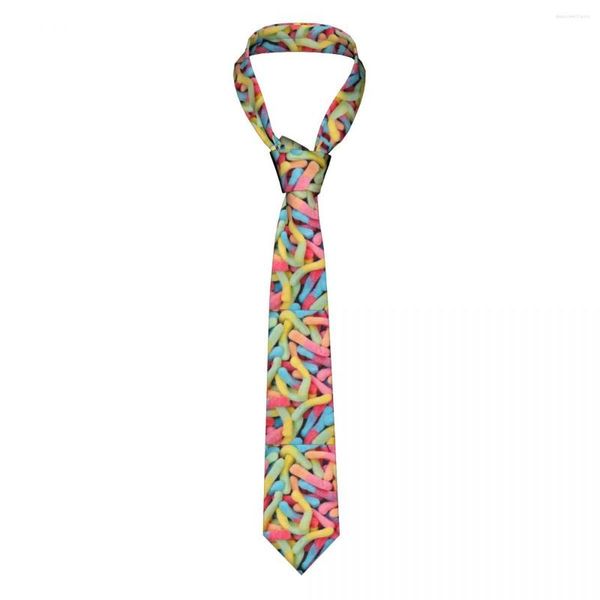 Галстуки -галстуки Gummy Warmies галстуки Unisex Polyester 8 см сладости еда шея для мужчин Slim узкие костюмы аксессуары Cravat Cosplay реквизит