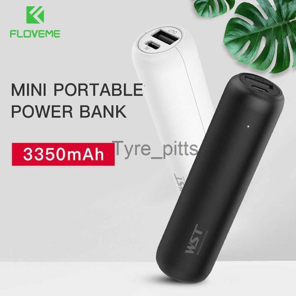 Carregadores Sem Fio 3350mAh Mini Power Bank Leve e Portátil Pequeno Cilíndrico Emergência Powerbank Bateria Externa Para iPhone 14 Carregamento x0803