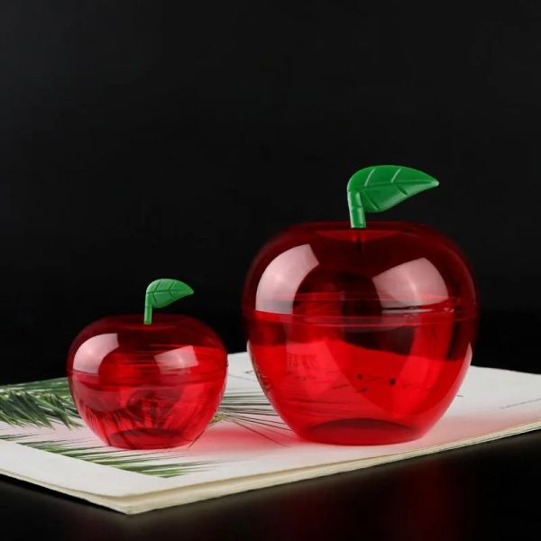 Geschenkpapier 5/10 Stück Plastikbehälter Pralinenschachtel Roter Apfel in Form von Schokoladenbevorzugungshaltern Weihnachtskugeln Ornament Party Weihnachtsdekorationen LL