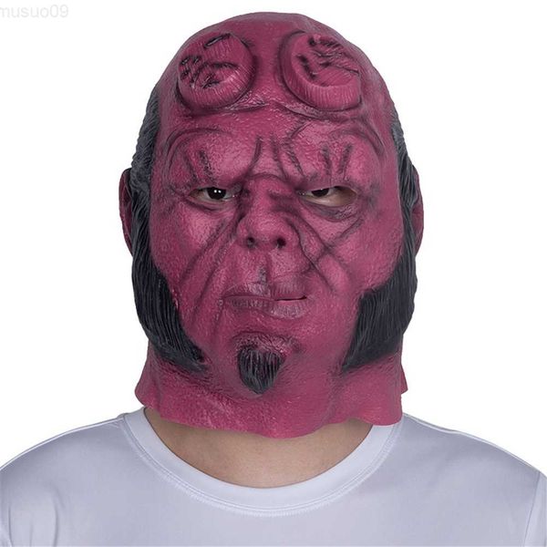 Maschere per feste Anung Un Rama Hell Demon Maschera in lattice Halloween Fancy Dress Party Superhero Costume Cosplay Puntelli L230803