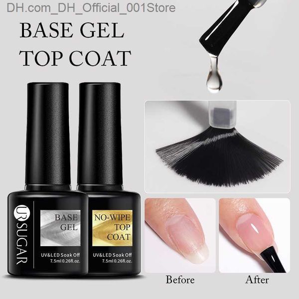 Smalto per unghie UR SUGAR 7,5 ml base coat gel smalto per unghie vernice spray UV semipermanente nail art craft gel opaco top coat Z230802