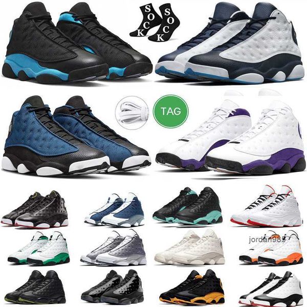 2024 13s 13 Atmosphere Cinza Tênis de basquete Starfish Chicago Preto Royal Cat Flint University French Blue Bred Navy Playoff Red Flint Del Sol Men Mid Sports Shoes