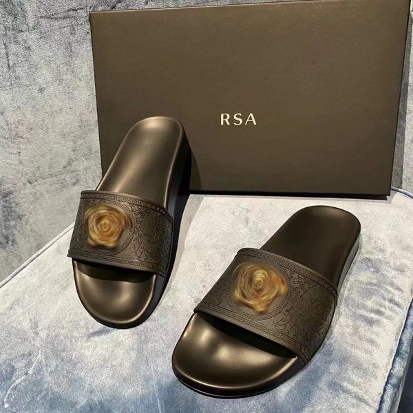 Moda PALAZZO Sandale Mulheres Homens Sapato Borracha Chinelo Verão Sandália Metal Logo Preto Branco Rosa Slide Sapatos Casuais Luxurys Designers Mule Flat Beach Sliders Loafer