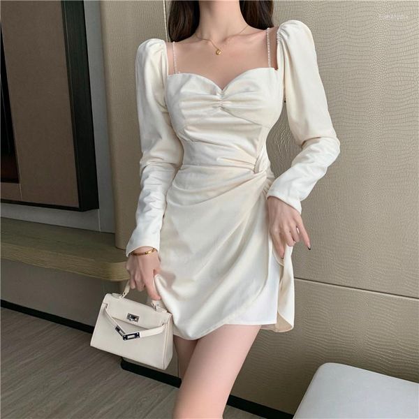 Abiti casual Giapponese Lolita Dress One Piece Women 2023 Spring Split Mini High Street Bandage Designer Velvet Party Abiti Y2k