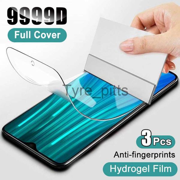 Handy-Displayschutzfolien, 3 Stück, Hydrogel-Film für Xiaomi Redmi Note 10 9 8 7 6 5 K20 Pro 9A 9C 8A 7A, Displayschutzfolie für Mi 10T Note 10 Poco X3 Pro Film x0803