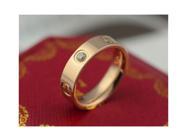 Realfine888 3A 30 Catier 3 Diamanten Liebe Eheringe in Silber/Gold/Roségold Ring ikonischer Schmuck Luxus Designer für Frau mit Boxgröße 6-10