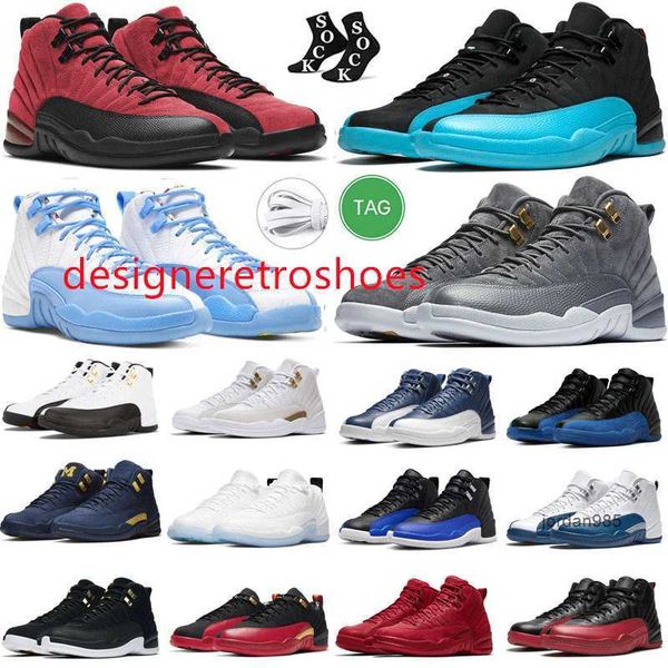 2024 Twist 12 A Ma Maniere Basketbol Ayakkabıları Jumpman 12s Ovo Beyaz Siyah Taksi Hiper Kraliyet Eastside Golf Playoff Stealth Grind French Blue Floral Michigan Erkekler Sneakers