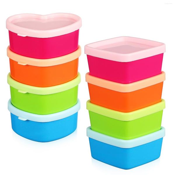 Tigelas 8 Pcs Fornecimento de Armazenamento Organizador de Lanches Caixas de Maquiagem Cosméticos Multifuncional Diversos Diversos Estojo de Mesa Suporte em Forma de Coração