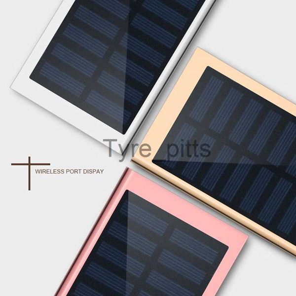 Drahtlose Ladegeräte Solar Power Bank Externe Batterie 2 USB LED Powerbank Tragbares Handy Solar Ladegerät für Xiaomi mi iPhone XS 8plus 20000mAH x0803