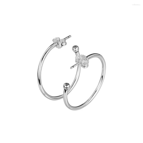 Orecchini a cerchio CKK Medium Hoops Of Versatility 925 Sterling Silver Original Jewelry Making For Women Anniversary Gift