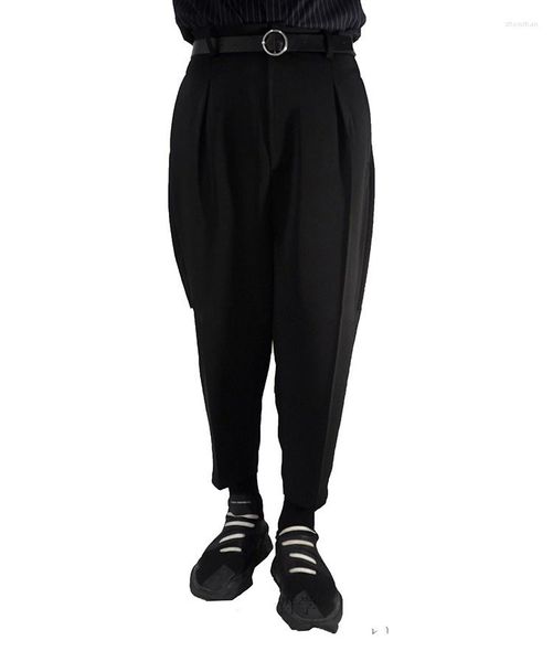 Männer Hosen 2023 Mode Casual Harem Frauen Lose Frühling Sommer Pantalon OL Anzug Hohe Taille Hose Capris Schärpen