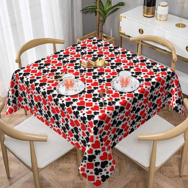 Tovaglia Stampa Poker Tovaglia Cuori Diamanti Fiori Picche All'ingrosso Elegante Copertura Esterna Protezione Personalizzata Poliestere