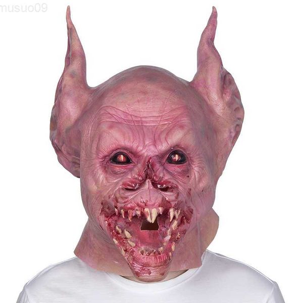 Máscaras de festa Máscaras de monstro de morcego assustadores Chapéu de vampiro de terror Festa de Halloween Diabo Horror Traje adereços L230803