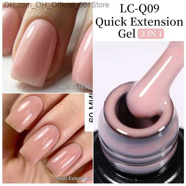 Nagellack LILYCUTE, 7 ml, schnelle Verlängerung, Gel-Nagellack auf Gummibasis, 3 in 1, Nude-Rosa, transparente Farbstruktur, strapazierfähiger UV-Gel-Lack Z230802