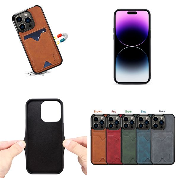 Luxuriöse Vogue-Handyhülle aus magnetischem Leder für iPhone 15 14 Pro Max Samsung Galaxy S23 Ultra A13 5G A22 A33 A70 A52 A31 A32 A51 A20 A30 Slim Card Slot Wallet Kickstand Shell