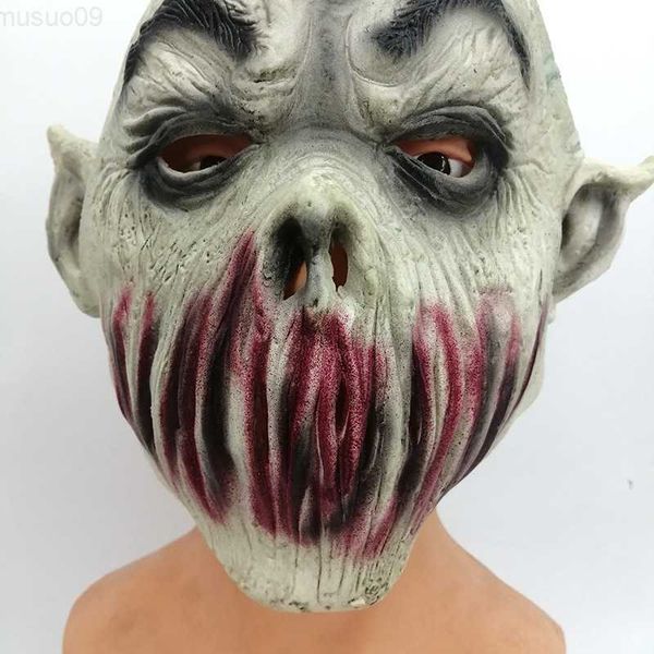 Maschere per feste Novel Cool Mask Halloween Horror Latex Mascara Vampire Zombie Horror Mask Demon Cosplay Mask Masquerade Mascara spaventoso Carnaval L230803