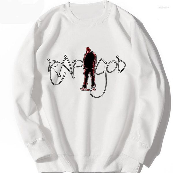 Hoodies masculinos 2023 Rap God Pullover Man Fashion Harajuku Pullovers Sweatshirt Trend Hip Hop Sweatshirts Women Streetwear Roupas Casuais