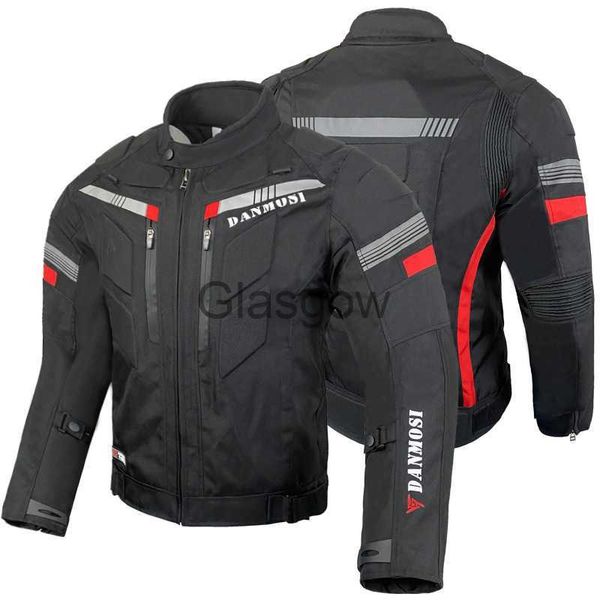 Vestuário de motocicleta jaqueta de motocicleta calças terno verão inverno armadura corporal equipamento de proteção à prova de vento jaqueta de motocross equipamento de proteção de moto x0803