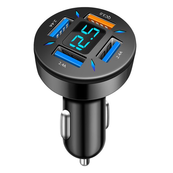 4 порта USB CAR Charger Quick Charge QC3.0 Быстрая зарядка автомобильный адаптер Сигарет Scocket Splitter для универсального телефона