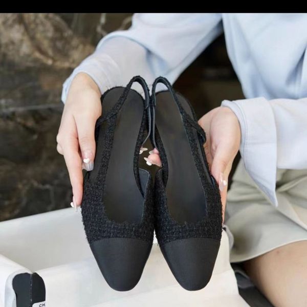 Nuovo colore classico scarpe eleganti da donna tacchi alti moda scarpe in vera pelle designer scarpe slingback di lusso scarpe da ufficio scarpe versatili estive scarpe di fabbrica