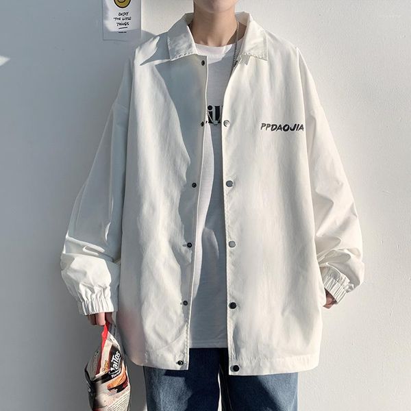 Männer Jacken frauen Revers Mantel Koreanischen Stil Lose Kleidung Neutral Vielseitig Casual Süße Coole Jacke Mujer Chaqueta Ropa Para