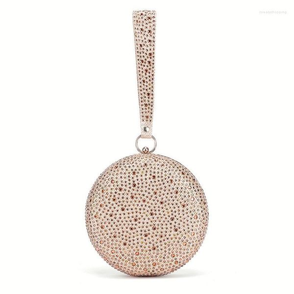 Borse da sera 2023 Donna Full Side Diamond Bling Round Shapes Wallets Wedding Dinner Purse Drop