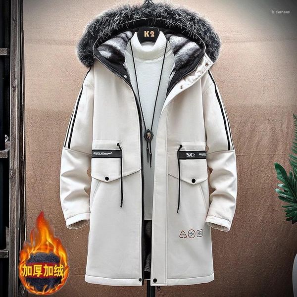 Männer Trenchcoats 2023 Herbst Und Winter Mode Trend Kaschmir Langen Mantel Lässig Lose Dicke Warme Hohe Qualität Große größe