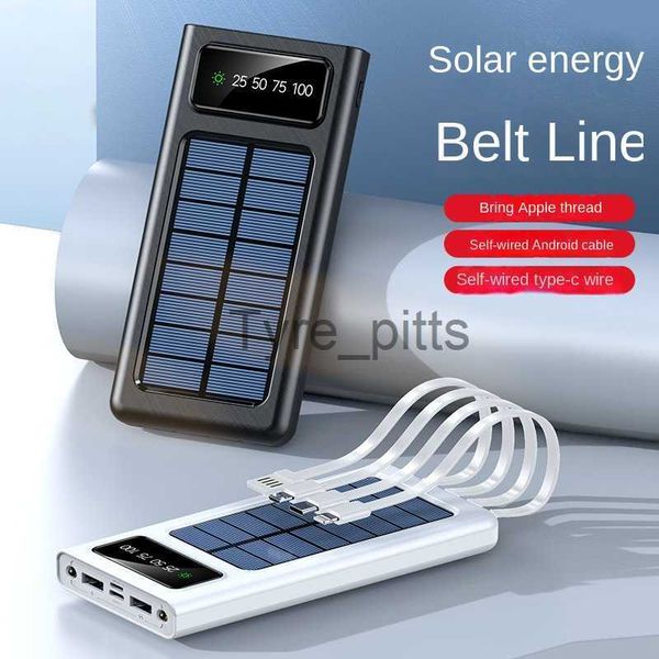 Беспроводные зарядные устройства Солнечные зарядки с большой емкостью мобильного банка мобильного банка 10000 млн. Столков с светодиодными светильниками x0803
