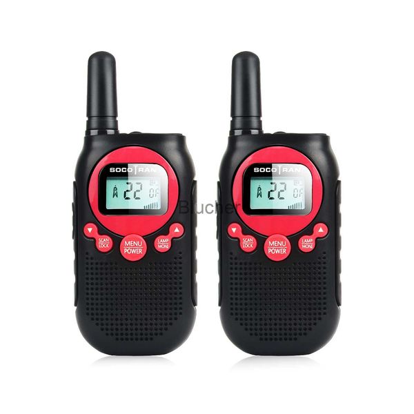 Walkie Talkie 2 unidades Walkie Talkies recarregáveis para adultos de longo alcance 5 milhas 22CH VOX lanterna LCD rádio bidirecional para viagem em família x0802