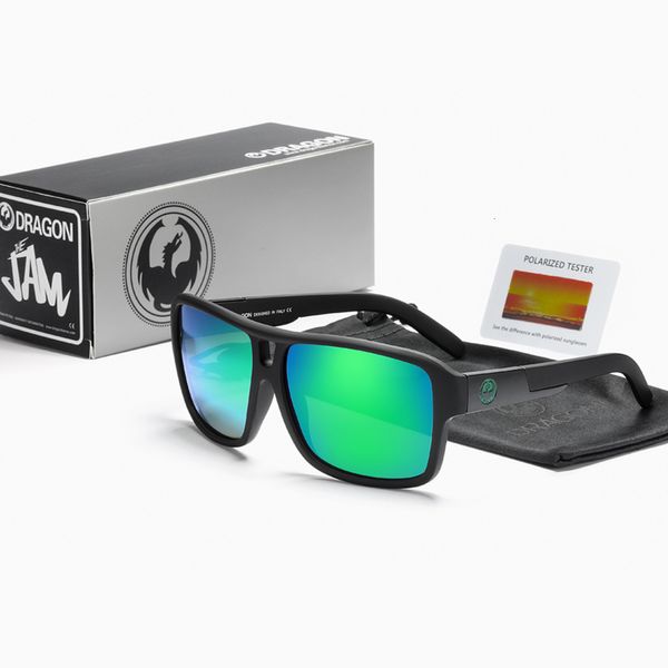 Occhiali da sole di alta qualità Brand Design Square Occhiali da sole polarizzati Uomo Dragon JAM Maschio Sport all'aria aperta Occhiali da sole Moda Donna Shades UV400 230802