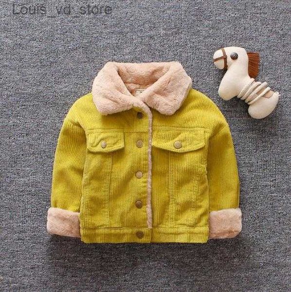 Jacken Baby Mädchen Jungen Casual Winter Warme Jacke für Kinder Plüsch Baumwolle Mantel Kinder Revers Oberbekleidung 0-3 Y Kleinkind Weihnachten Kleidung T230803