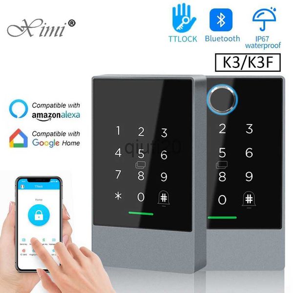 Controllo accessi per impronte digitali TTlock Smart Phone App Access Controller 13,56 Mhz Sistema di controllo accessi porta RFID Kit porta IP67 Lettore impermeabile Nfc G2 Gateway x0803