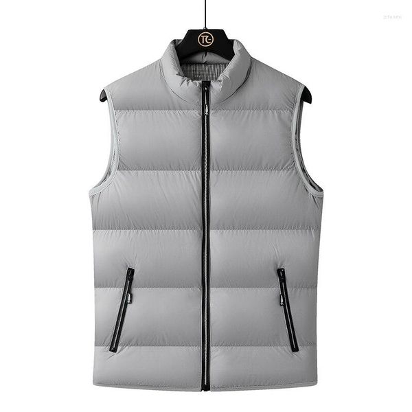 Gilet da uomo Gilet da uomo 2023 Autunno Inverno Caldo Giacca senza maniche alla moda Slim Fit Cappotti casual Gilet da uomo per uomo