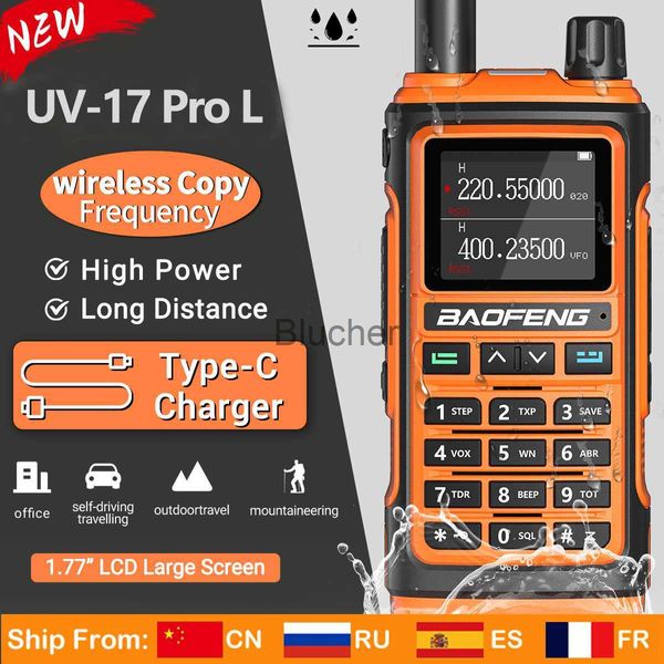 Walkie Talkie Baofeneng UV17 Pro L Kablosuz Kopya Frekansı Walkie Talkie Uzun Menzilli Su Geçirmez UV16 UV22 Pro V2 Yükseltme UV5R HAM Radyo X0802