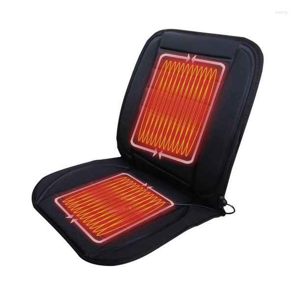 Assento de carro cobre almofada aquecida de luxo para cadeira de escritório em casa confortável e elétrica com capa de calor com encosto apoio lombar.