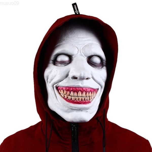 Maschere per feste Raccapricciante Maschera di Halloween Demoni sorridenti Puntelli Cosplay Terrore Fantasma Maschera per feste da ballo Maschere in lattice malvagie Puntelli per feste in maschera L230803