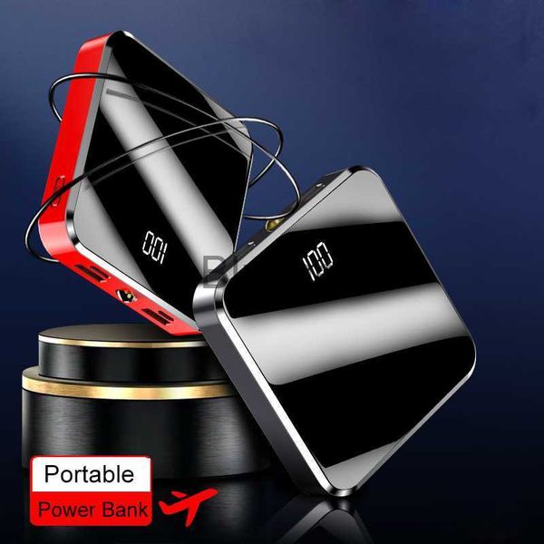 Walkie Talkie Mini Portátil Power Bank Espelho Tela Display LED 30000mAh Powerbank Bateria Externa Poverbank para IPhone Huawei x0802